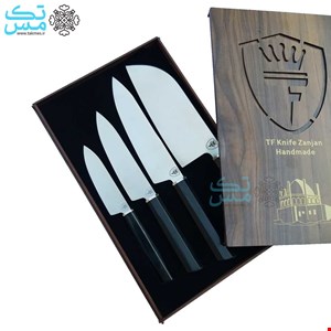 ست 4 عددی چاقوی آشپزخانه TF زنجان بهمراه جعبه چوبی