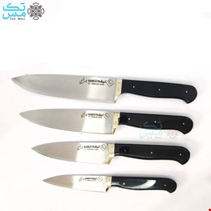 ست 4 عددی چاقوی آشپزخانه استیل هادی فضلی (مشکی)