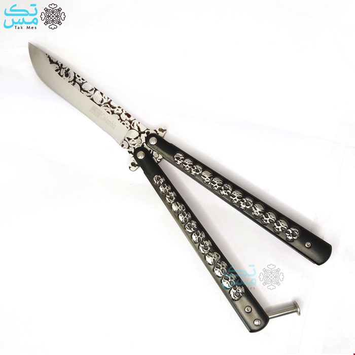 چاقوی پروانه ای کلمبیا درجه یک مدل جمجمه butterfly knife