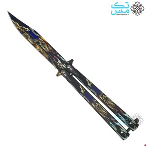 چاقوی پروانه ای اسکلت سایز بزرگ (22 سانتی) 003 butterfly knife