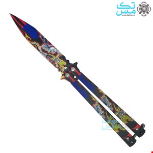 چاقوی پروانه ای اسکلت سایز بزرگ (22 سانتی) 005 butterfly knife