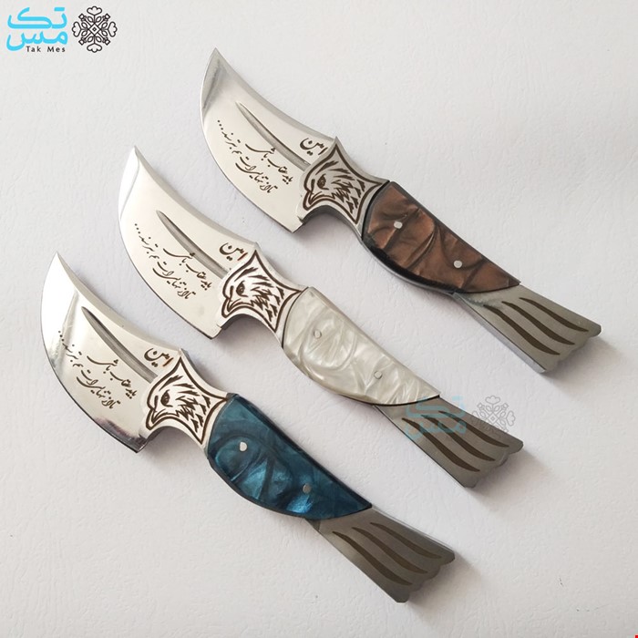 چاقوی تیزی زیبا رویان طرح عقاب امین(دو سایز)با غلاف 