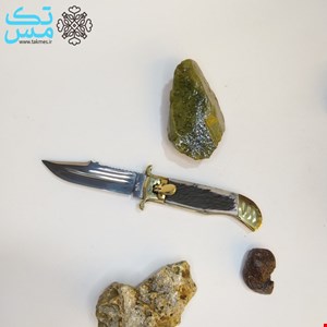 چاقوی ضامندار فشاری دسته استخوان قبضه دار خنجری استاد دادو 029