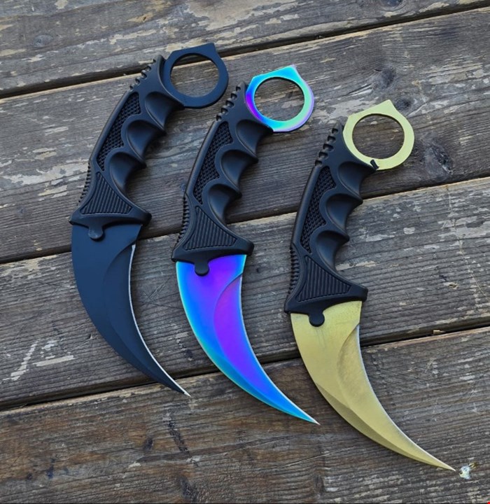 چاقوی کمپینگ کارامبیت(Karambit) در سه رنگ با غلاف