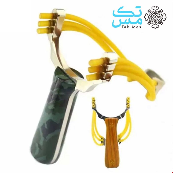 تیرکمان سنگی فلزی سه کش طرح چریکی  